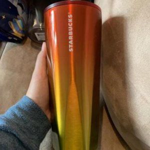 Starbucks 2022 Summer Heat Gradient Red Yellow Ombre Stainless Tumbler 24oz